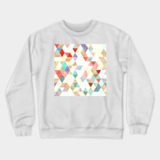 Boho Geometric Triangles Pattern Pastel Watercolor Crewneck Sweatshirt